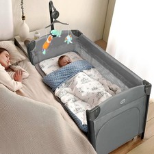 Baby Bedside Bassinet, Baby Bassinet, Pack n Play Convert Playpen, Quick Fold...