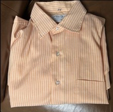 VTG 60s Shirt Men Arrow Decton Batiste Perma Iron UNION USA Rockabilly L Read