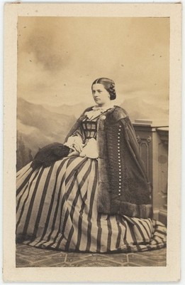CDV Amand Schlossarek um 1860. Gräfin Széchenyi, Adel zu identifizieren.