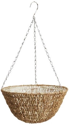 Gardman R490 Woven Rope Hanging Basket, 14'' Diameter, Brown 14 In.,