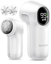 Rechargeable Fabric Shaver, 3-Speeds Electric Lint Remover Shaver with LED 