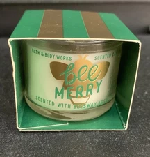Bath & Body Works Bee Merry Golden Honey Woods Beeswax Absolute Scented Candle