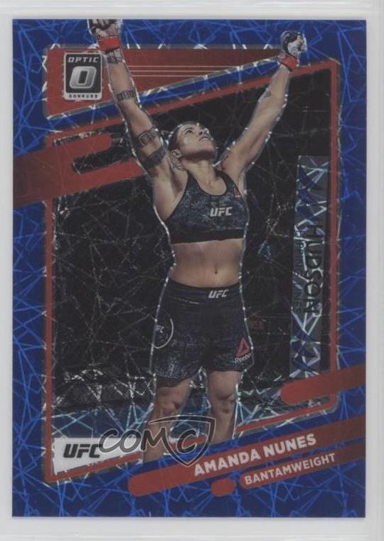 2022 Panini Donruss Optic UFC Blue Velocity Prizm Amanda Nunes #15 02l5