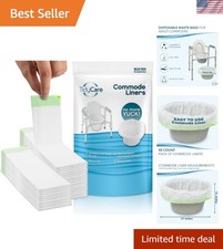 Portable Toilet Liners - 48 Count Easy Tie Disposable Bags for Caregivers