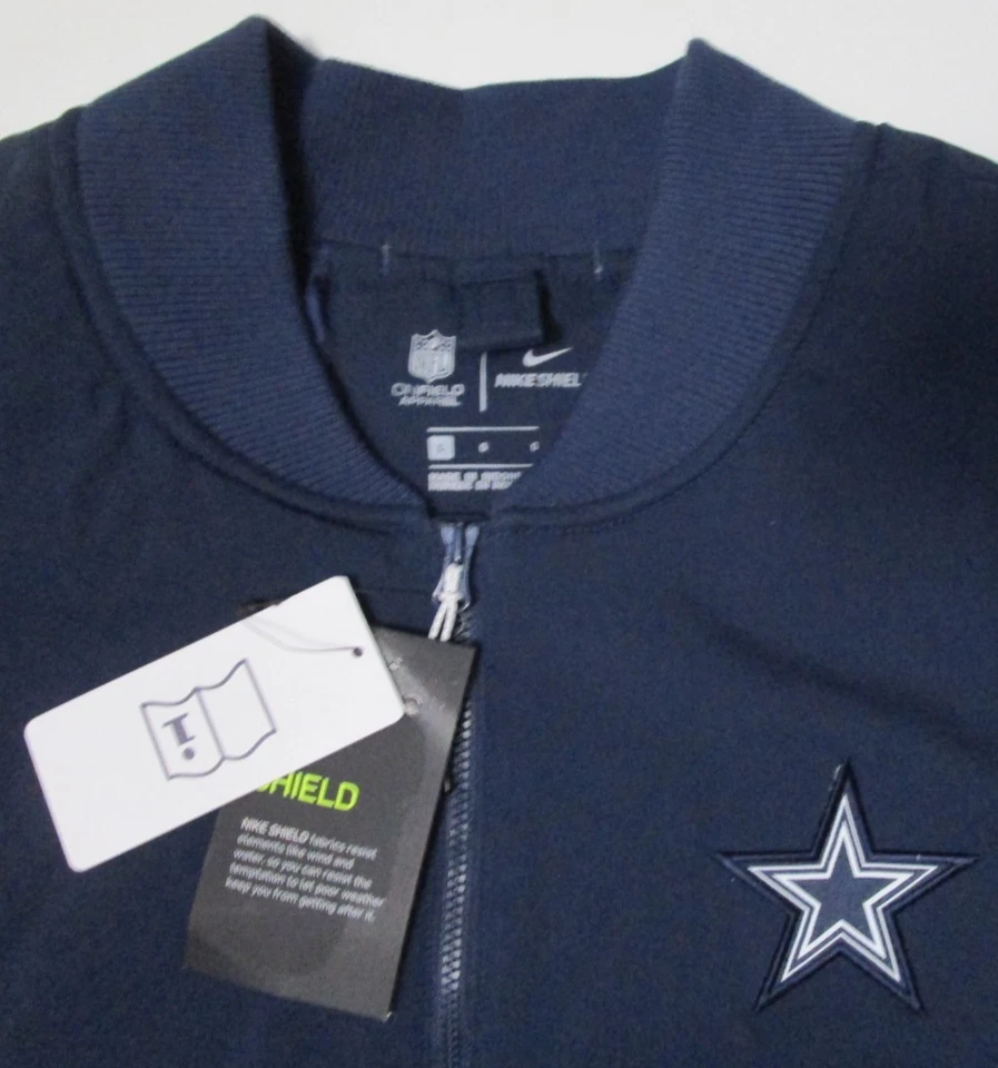 Nuevo DALLAS COWBOYS NFL FÚTBOL AMERICANO HOMBRES Grande Nike Escudo Lateral Chaqueta Bomber Nueva con Etiquetas Foto 4 de 4