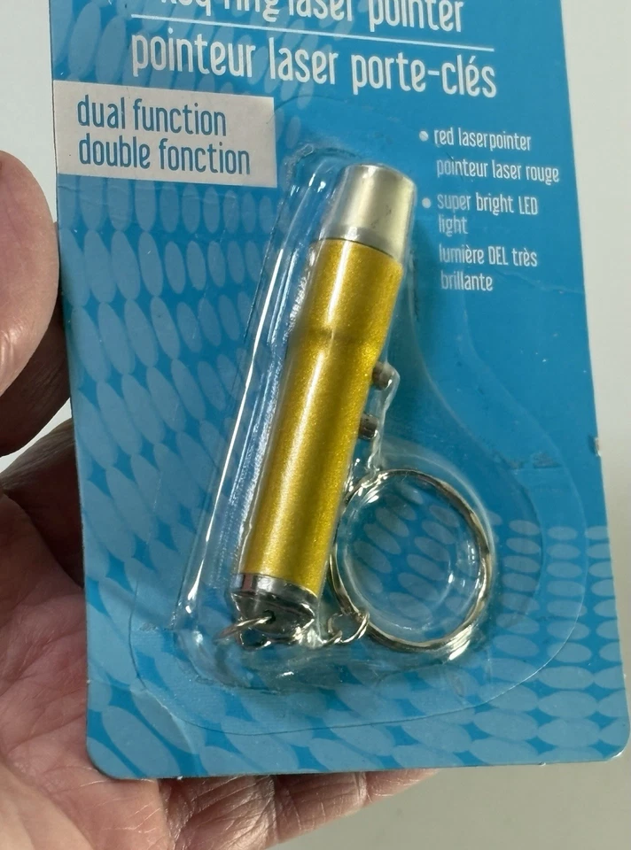 Keychain Red Laser Pointer + Super Bright LED Light 2.5" - Image 4 of 4