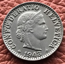 20 rappenów 1943 B Szwajcaria 🇨🇭 Switzerland