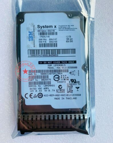Lenovo IBM SAS HDD 1.2TB 10k SAS 6G SFF FRU 00AJ147 00AJ146 PN 00AJ150 - Picture 1 of 7
