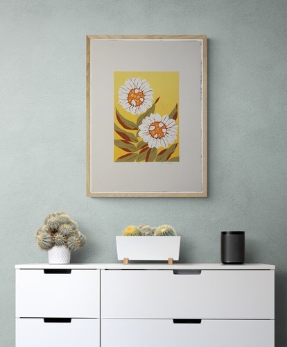Ann T. Cooper Sunflowers 1980 Signed Limited Edition Silkscreen - Picture 3 of 7
