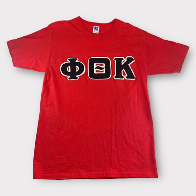 Vintage Phi - Kappa Fraternity University College T Shirt Size L Made In USA