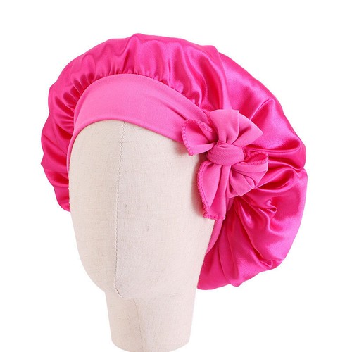 Kinder Schlafmütze Seidensatin Haarwickel Elastische Nachtmütze Turban % - Picture 33 of 51