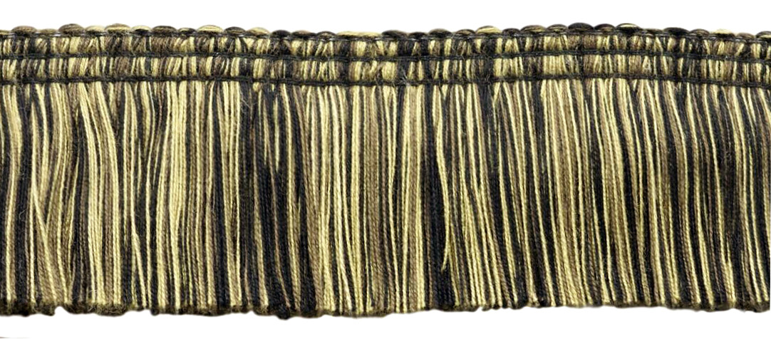 Black, Seal Brown, Mocha / Lush 2"" Brush Fringe Trim / Shadow / Sold by the Yard