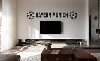 BAYERN MÜNCHEN Wandkunstaufkleber, Fußballaufkleber, Autofenster, flache Flächen