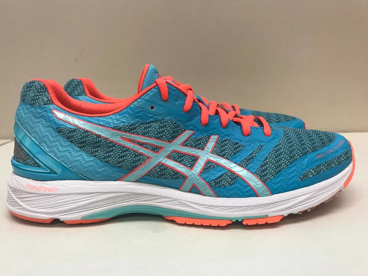 Women&#039;s 11 Asics Gel-DS Trainer Teal Neon Orange Shoes T770N SKU | eBay