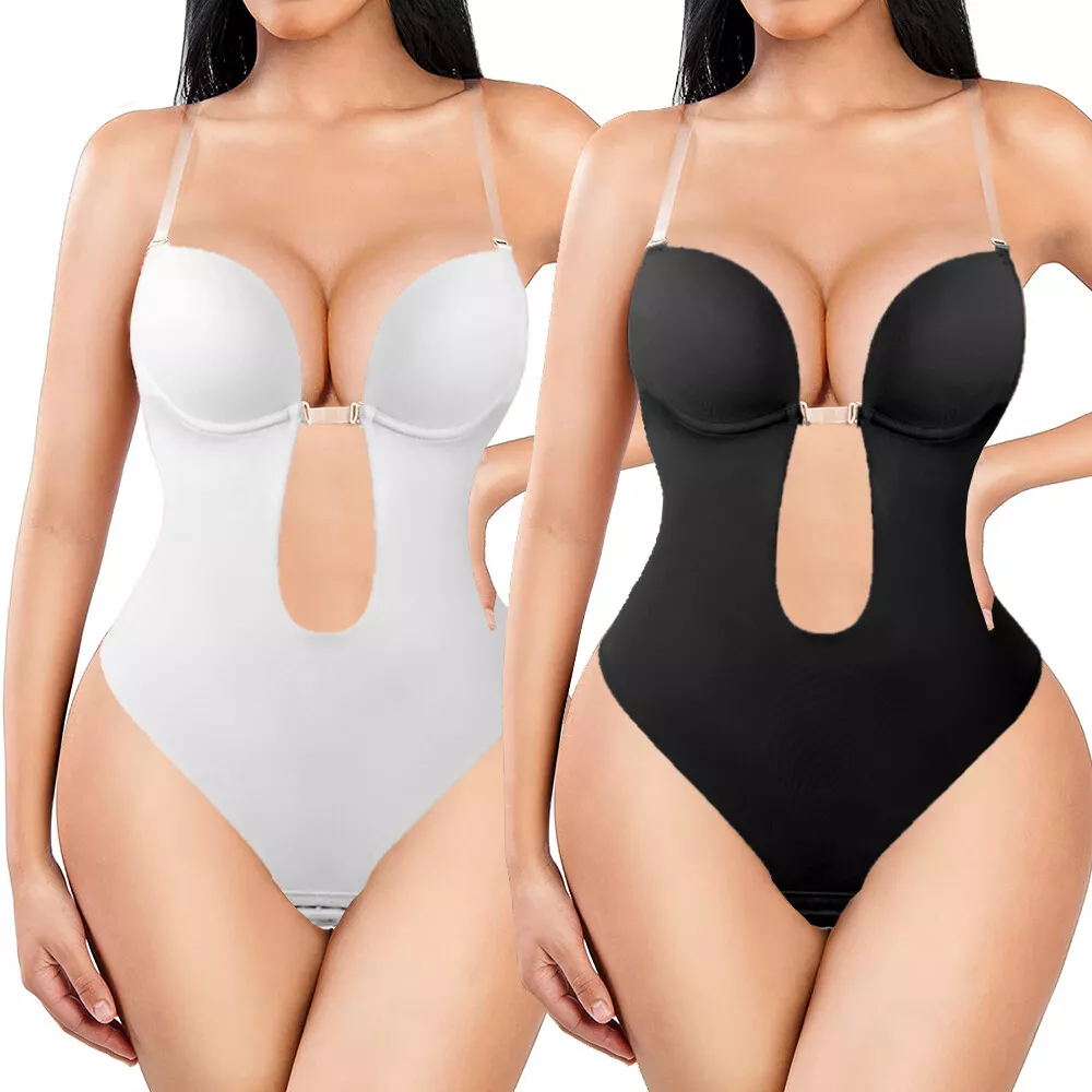 Sexy Bodysuit Corset Backless Shapewear Deep V-Neck Body Shaper U