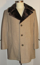 VINTAGE ABERDEEN WOOL WINTER COAT WARM PILE LINING/BUTTON FRONT/CLASSIC STYLE L