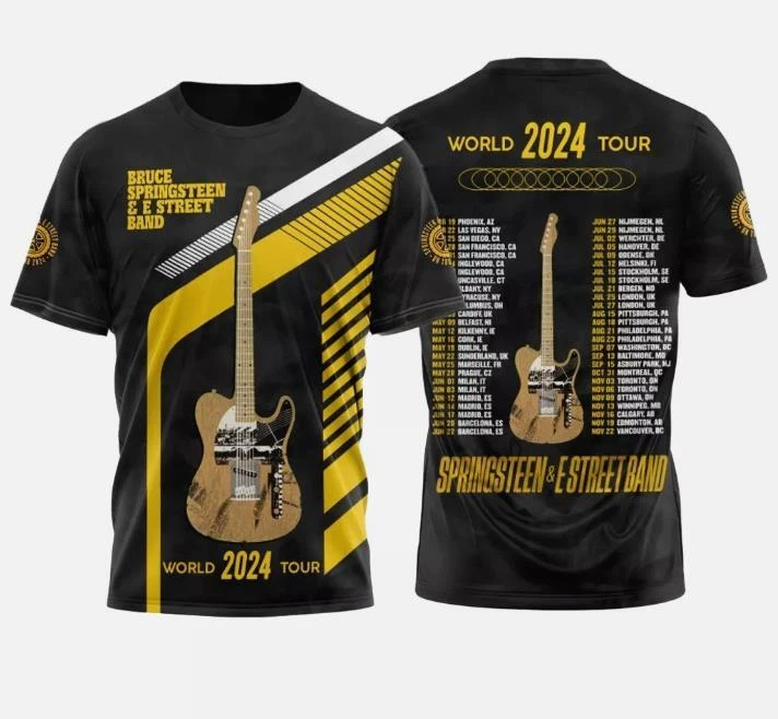 Bruce Springsteen   E Street Band 2024 T-Shirt 3D For Men Women