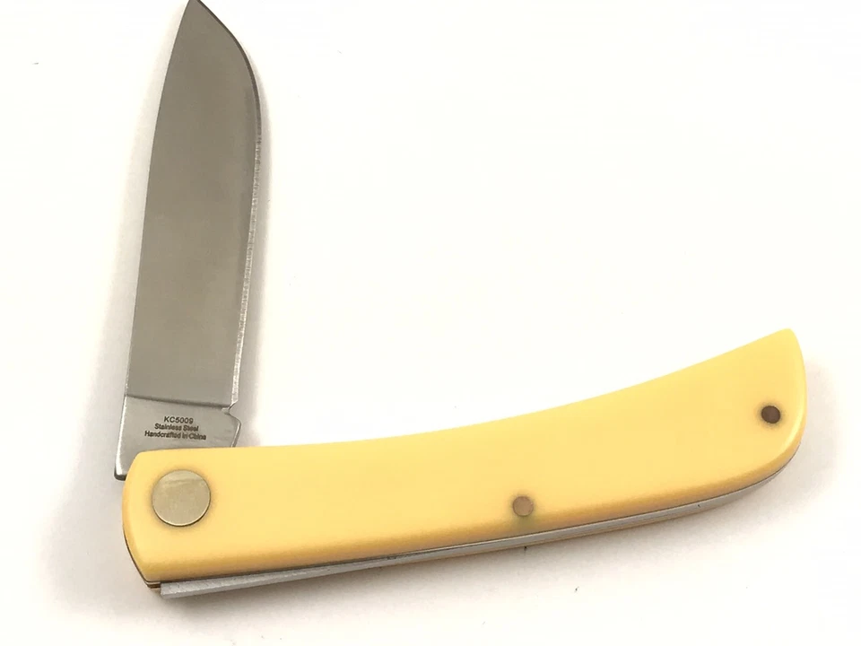 Navaja de bolsillo Kissing Crane SodBuster amarilla lisa Sod Buster 10987-LX Foto 3 de 4