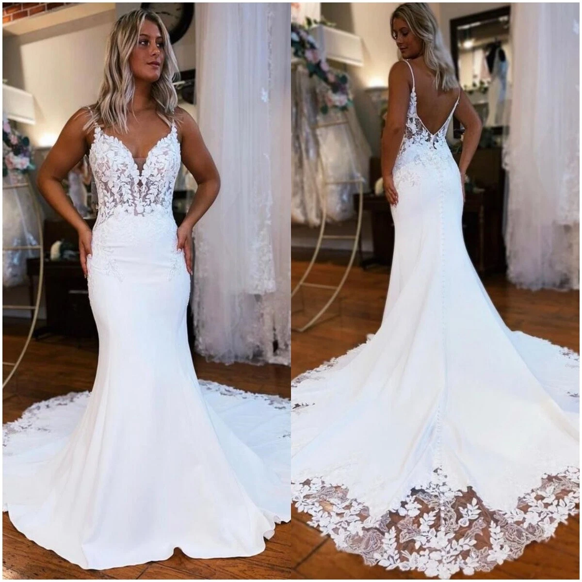 Satin Wedding Dresses for sale | eBay Satin Wedding Dresses for sale | eBay