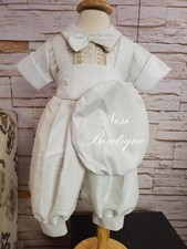 Baby Boy Christening Outfit, Blessing or Baptism Outfit, Color Ivory