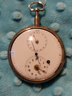 1780-1850 Swiss Verge Fusse Chain driven Calendar Solid gold keywind pocket  watc