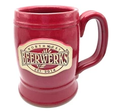 Sunset Hill Stoneware Mug Coffee Northwest BEERWERKS Red 2015 USA 3 Cups Large