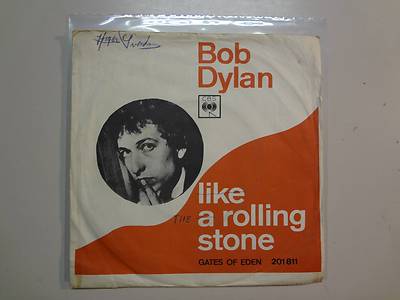 BOB DYLAN: Like A Rolling Stone- Gates Of Eden-U.K. 7'' 65 CBS 201811,Denmark PSL