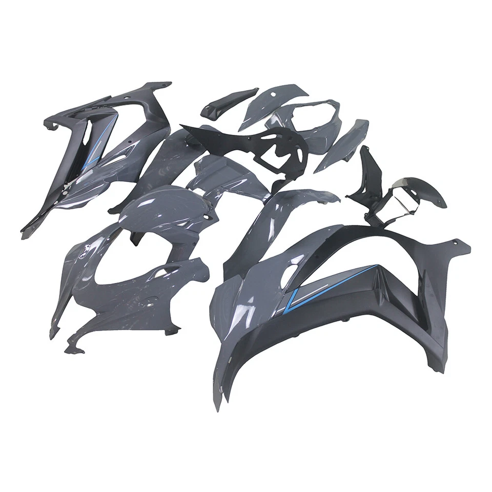 Kit de carenados para Kawasaki ZX10R Ninja 2016-2020 17 18 19 kit de carrocería negro gris Foto 3 de 4