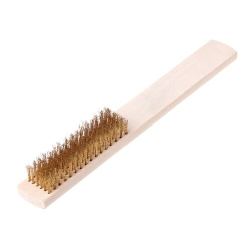 Wire Brass Briste Handle Wire Scratch Brush 208mm For Metal