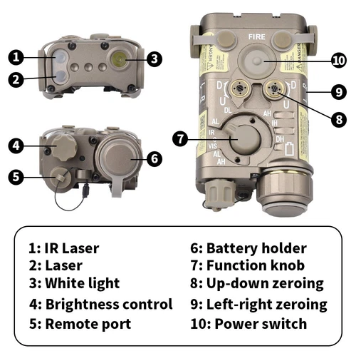 金属战术 NGAL 激光瞄准器 红外 激光 软弹气枪 光学 狩猎 目标 闪光灯 - 第 7 张/共 19 张