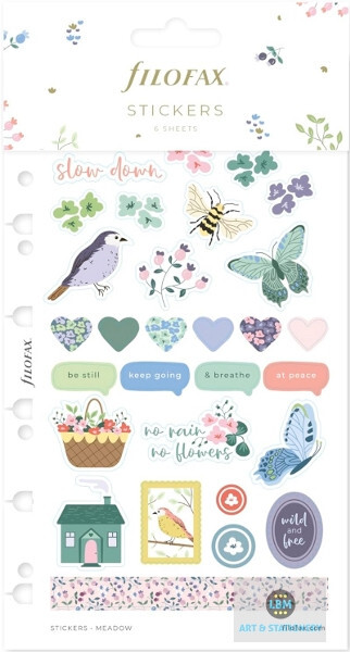 Filofax Meadow Assorted Stickers (Personal A5) Multifit Refill 132969