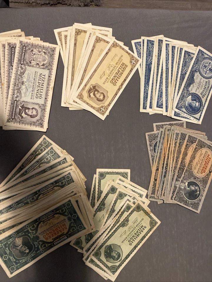 35 milpengo +2 Gift Hungary WW2 pengo banknotes p-126...p130 p-131 Lot - Image 2 of 4