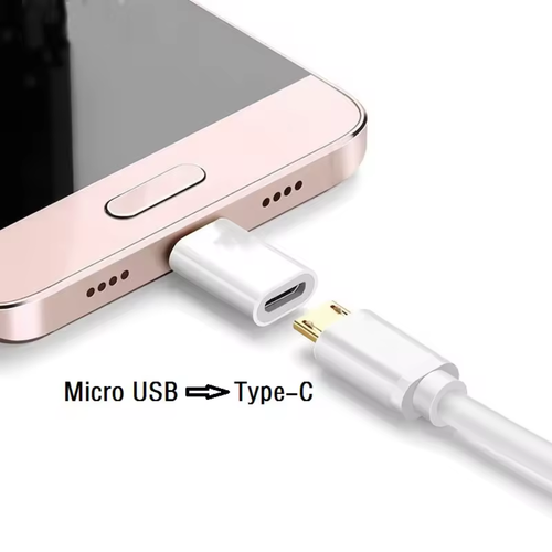 2x Adaptador universal cable MICRO USB a TIPO C OTG blanco - Imagen 6 de 6
