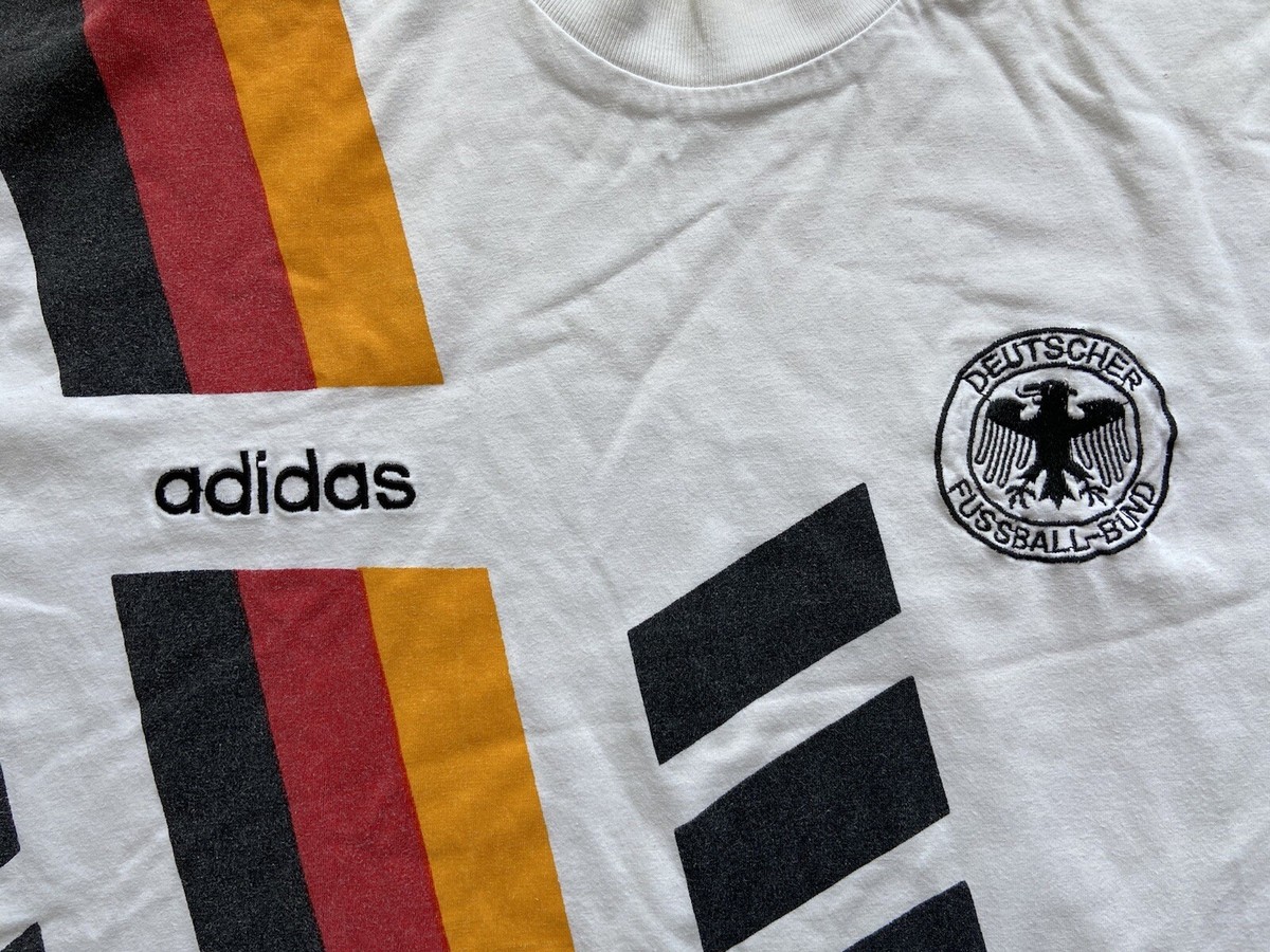 adidas◼️90sビンテージ◼️EQTドイツ連盟ユニホームシャツ◼️サッカー GERMANY 90s VINTAGE T-SHIRT FOOTBALL SOCCER ADIDAS sz M MENS