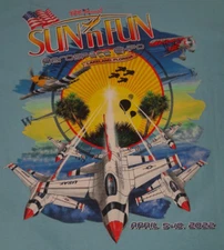 SUN N FUN AEROSPACE EXPO 2022 LAKELAND FLORIDA BLUE LARGE T-SHIRT K128