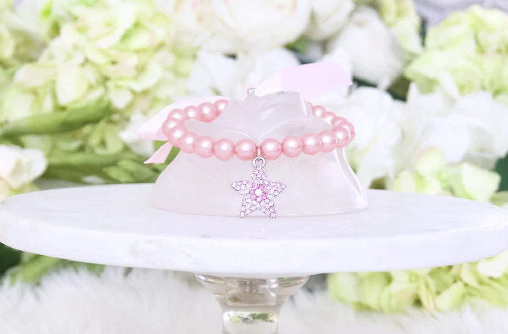 NEW! Star Girl Pet Collar Pink Rhinestone Dog Collar Jewelry by Enchanted Pets