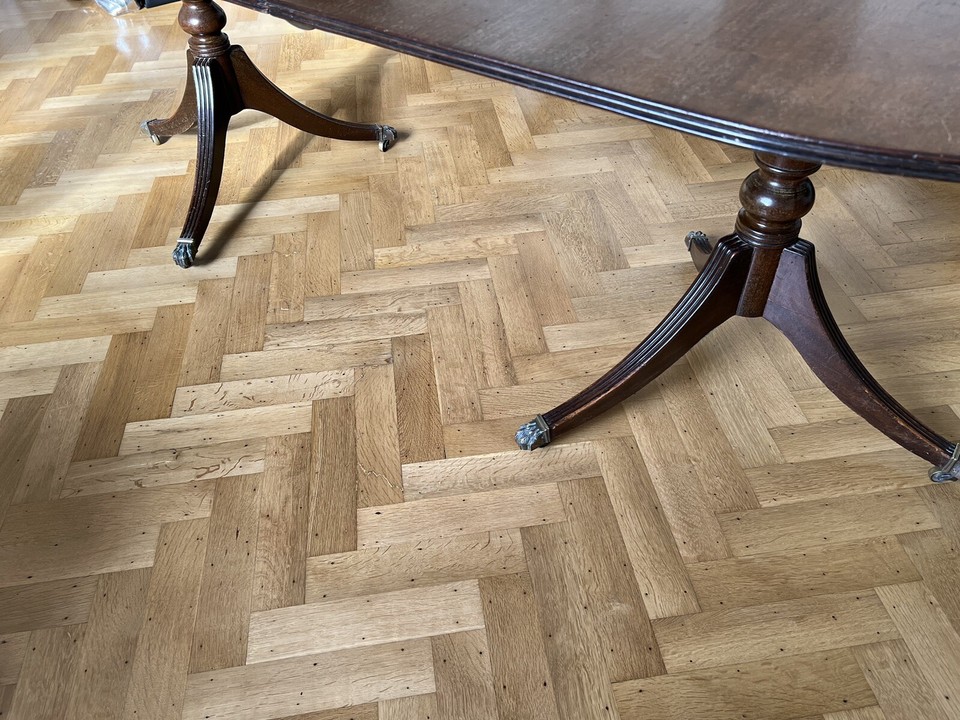 Vintage Mahogany Twin Pedestal Dining Table eBay