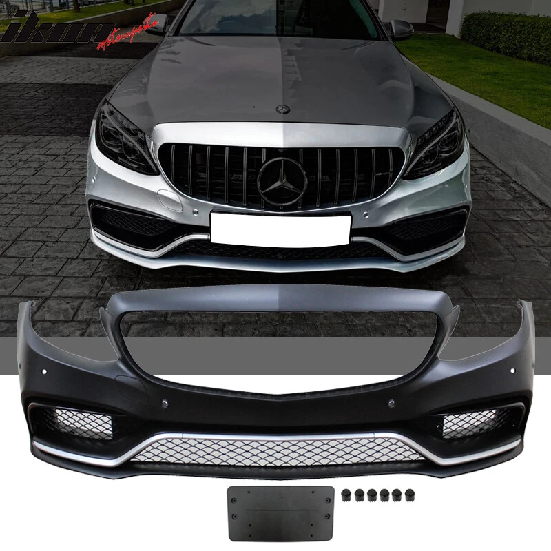 Fits 15-18 Benz W205 C-Class C63 AMG Style Front Bumper Cover Conversion Kits PP