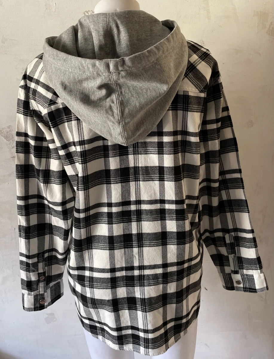Flannel top hoodie h&m