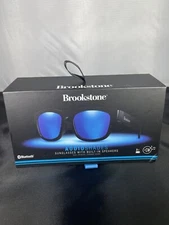 Brookstone Audioshades Sunglasses w/ Built-In Bluetooth Speakers - Black - NIB!