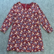 Madewell Women's Dress Medium Shift Garden Florals Burgundy Ships Fast
