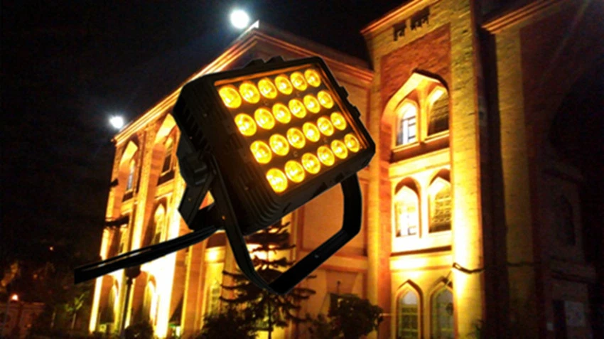 Square 24x18W RGBWA UV 6in1 led flat par flood light outdoor Hotel Garden Stage - Image 4 of 4
