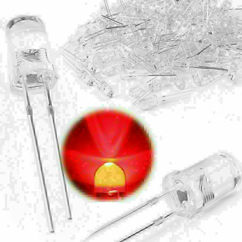 100/500/1000PCS 5mm LED Light Bulb Emitting Diode Small Night Lamp 20000 mcd