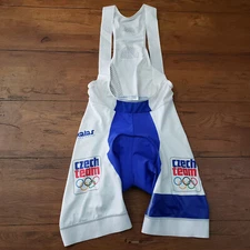Kalas Mens 4 (Large) Cycling Bibshorts Czech Olympic Team 6" 15" (9.5/10)