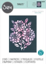 Sizzix "Negative Florals" by Lisa Jones Thinlits Dies- 666020 MSRP 21