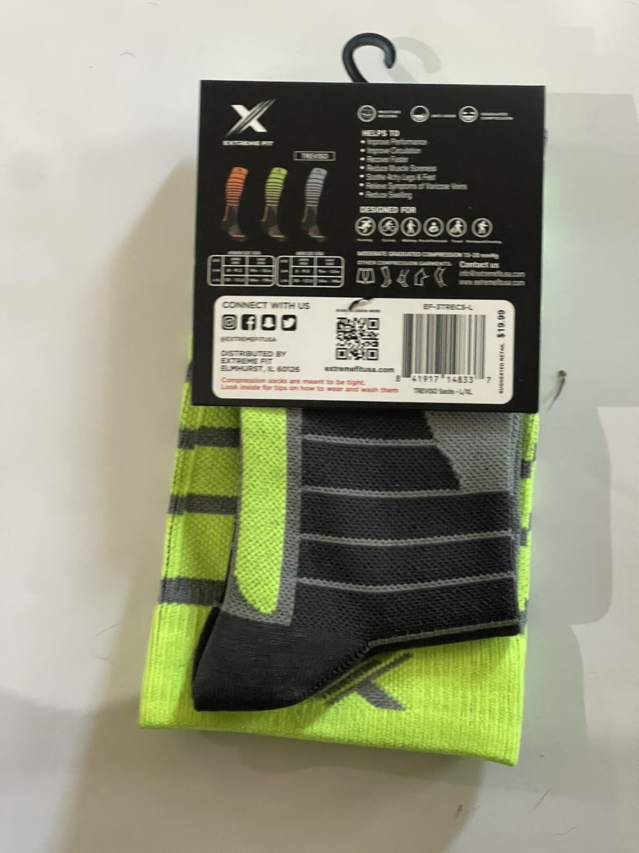 Extreme Fit Mens Graduated Compression knee High Socks 3 Pair New