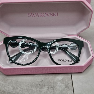 Swarovski Eyeglasses SK2025F 1026 Glasses Dark Green Clear