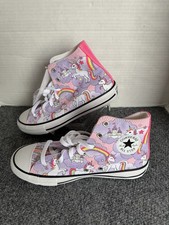 Converse Chuck Taylor All Star Unicorn Hi Top Sneakers Kids 5 Pink Rainbow NWT