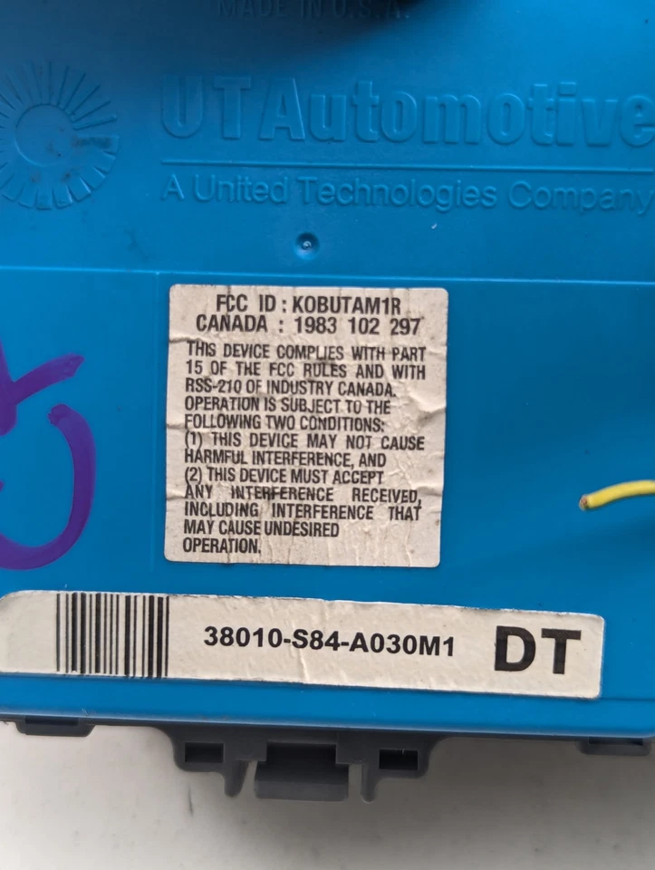 Módulo de caja de fusibles Honda Accord 2000-2002 OEM 38010S84A030M1 Foto 4 de 4