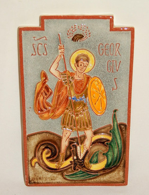 Wandapplike Keramik Maria Laach St Georg Georgius